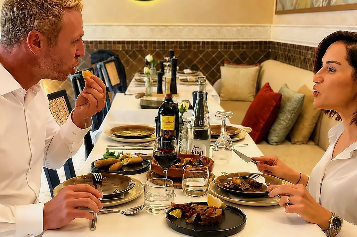 Dîner à la table du riad
