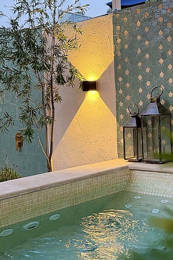 Piscine chauffée en terrasse