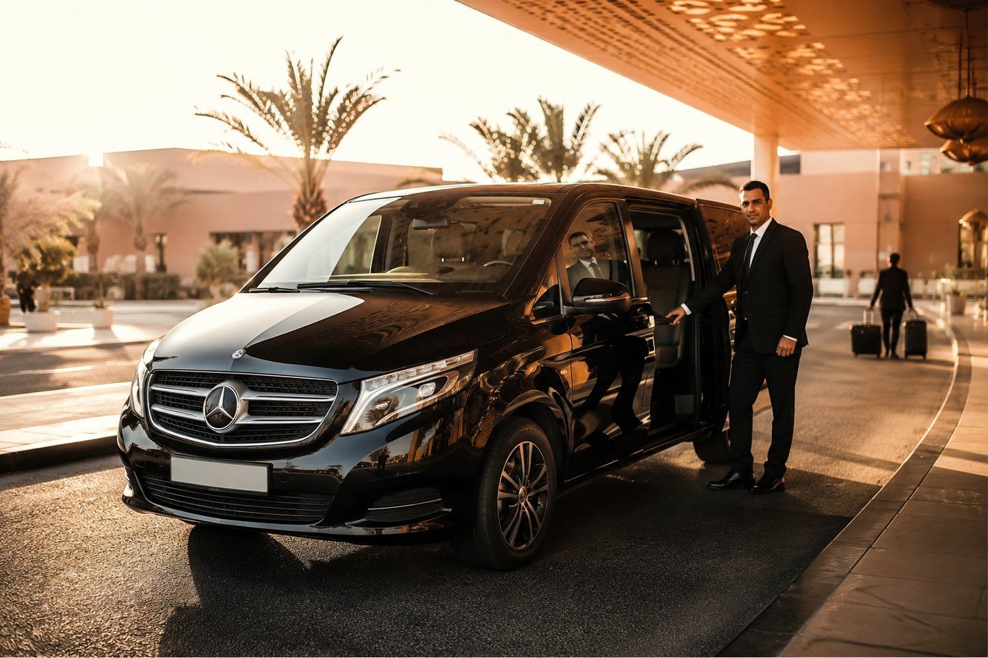 Transfert privé en Mercedes depuis l'aéroport de Marrakech